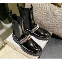 Good Quality Givenchy Shiny Leather Short Boots Black 0812105