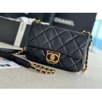 Top Grade Chanel MINI FLAP BAG Lambskin & Gold-Tone Metal AS3473 black