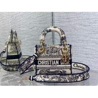 Best Price DIOR MINI LADY D-LITE BAG Toile de Jouy Embroidery M0500O-1