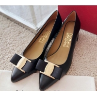 Pretty Style Salvatore Ferragamo Alice Vara Bow Point Pumps 5.5cm Black 2101174