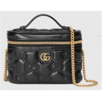 Top Quality Gucci GG Matelasse top handle mini bag 723770 black