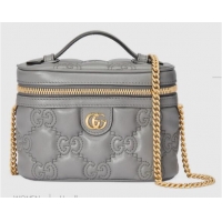 Buy Discount Gucci GG Matelasse top handle mini bag 723770 Grey