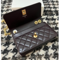 Famous Brand Chanel WALLET ON CHAIN Lambskin & Gold-Tone Metal AP3043 Black