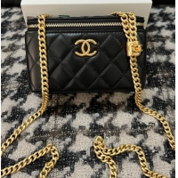 Top Quality CHANEL VANITY WITH CHAIN 68106 Black