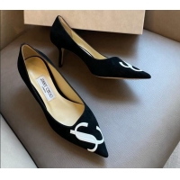 Purchase Jimmy Choo JC Suede Medium Heel Pumps 6.5cm Black 2071173