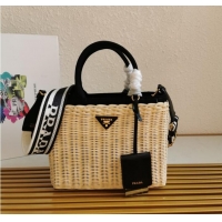 Trendy Design Prada Raffia tote bag 1BG835 tan