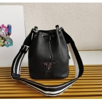 Top Quality Prada leather Shoulder Bag 1BE060 black