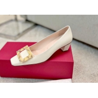 Good Product Roger Vivier Leather pumps 4cm White 072214