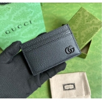 Buy Cheapest Gucci Card case 657588 black&black-toned hardware