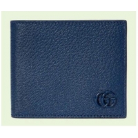 Grade Design Gucci GG Marmont leather bi-fold wallet 428726 Royal blue