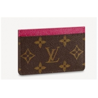 Pretty Style Louis Vuitton CARD HOLDER M60703 Fuchsia Pink