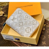 Good Product Louis Vuitton Since 1854 Zippy Coin Purse Wallet M81095 Grey/Beige/Blue 2022