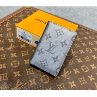 Promotional Louis Vuitton Men's Pocket Organizer Wallet in Gunmetal Grey Monogram Canvas M30837 2022