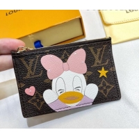 New Style Louis Vuitton Monogram Canvas Coin Card Holder Wallet Daisy Duck M52679 2022