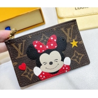 Fashion Design Louis Vuitton Monogram Canvas Coin Card Holder Wallet 52681 Minnie 2022