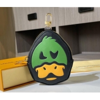 Famous Brand Louis Vuitton Duck Coin Card Holder/Bag Charm 30784 Green 2022