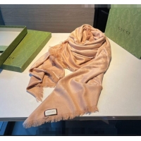 Promotional Grade Gucci GG Shawl Scarf 140x140 G91593 Apricot 2022