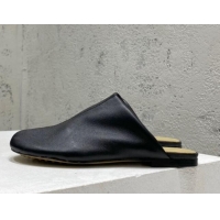 Stylish Bottega Veneta Lambskin Flat Mules Black 2022 080847