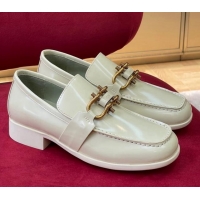 Durable Bottega Veneta Monsieur Calf Leather Loafers White 081218