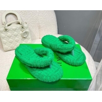 Purchase Bottega Veneta Towel Flat Thong Sandals Green 092103