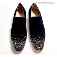 Cheap Price Christian Louboutin Dandelion Crystals Loafers Black 912058