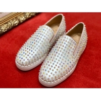 1:1 aaaaa Christian Louboutin Roller-Boat Flat Shoes White 912065