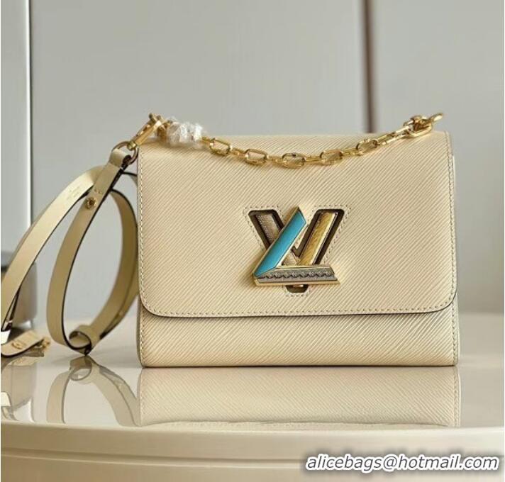 Classic Grade Louis Vuitton TWIST MM M50282 Quartz White