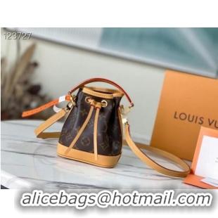 Famous Brand Louis Vuitton NANO NOE Monogram coated canvas M81266