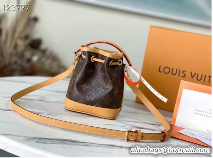 Famous Brand Louis Vuitton NANO NOE Monogram coated canvas M81266