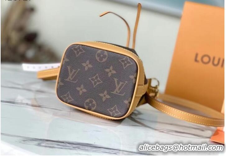 Famous Brand Louis Vuitton NANO NOE Monogram coated canvas M81266