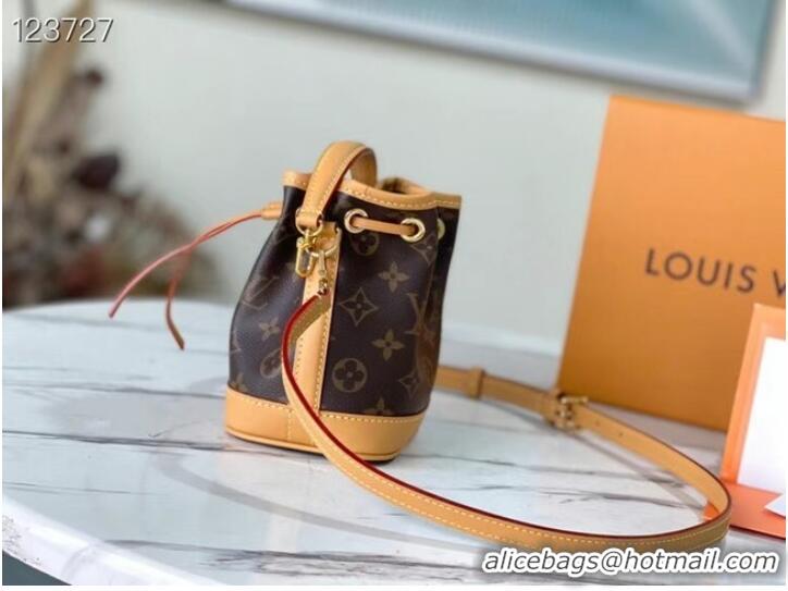 Famous Brand Louis Vuitton NANO NOE Monogram coated canvas M81266