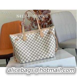 Top Quality Louis vuitton Damier Azur Canvas NEVERFULL MM N41361 Beige