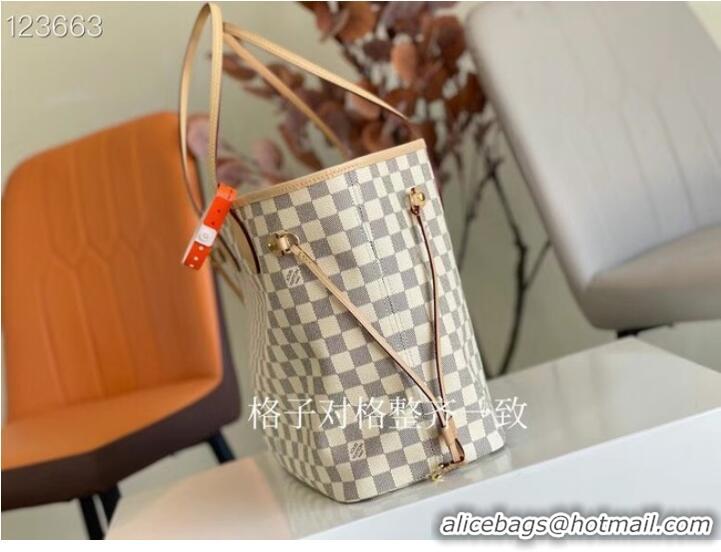 Top Quality Louis vuitton Damier Azur Canvas NEVERFULL MM N41361 Beige