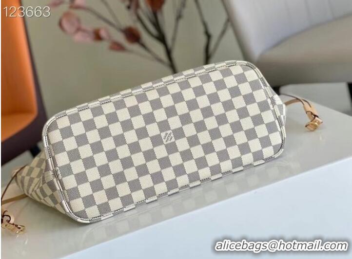 Top Quality Louis vuitton Damier Azur Canvas NEVERFULL MM N41361 Beige