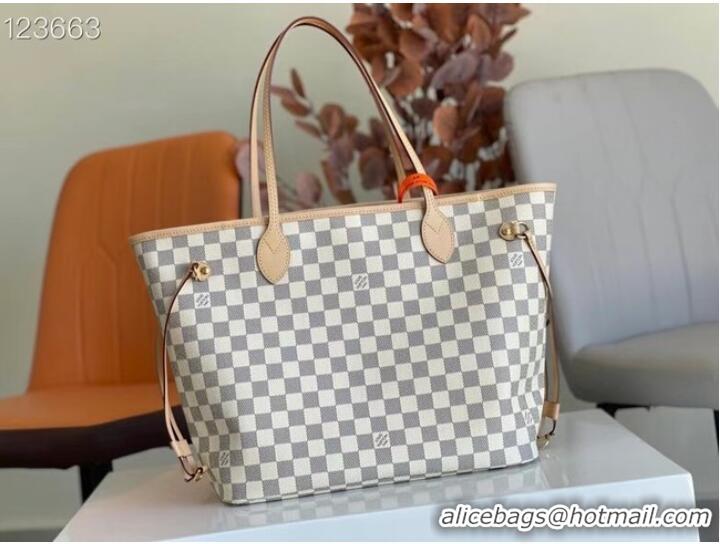 Top Quality Louis vuitton Damier Azur Canvas NEVERFULL MM N41361 Beige