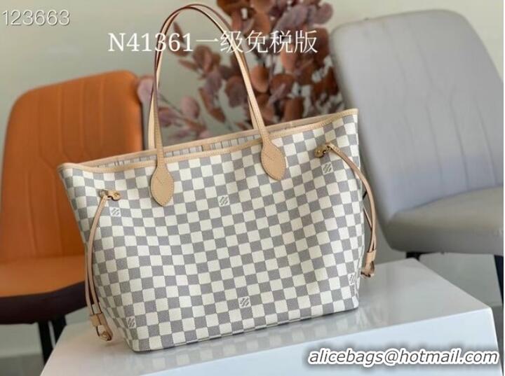 Top Quality Louis vuitton Damier Azur Canvas NEVERFULL MM N41361 Beige