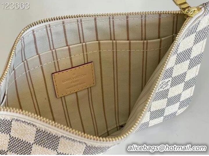 Top Quality Louis vuitton Damier Azur Canvas NEVERFULL MM N41361 Beige