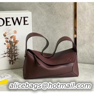 Popular Style Loewe Original Leather Bag LE10188 Burgundy