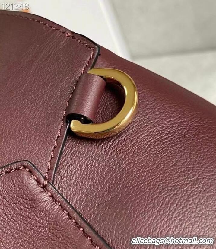 Popular Style Loewe Original Leather Bag LE10188 Burgundy