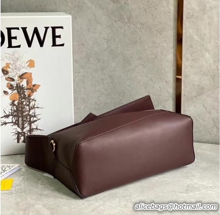 Popular Style Loewe Original Leather Bag LE10188 Burgundy