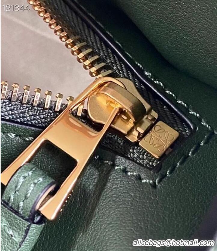 Unique Discount Loewe Original Leather Bag LE10188 blackish green