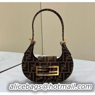 Specials Grade FENDI FF Fabric Shoulder bag FF10592 brown