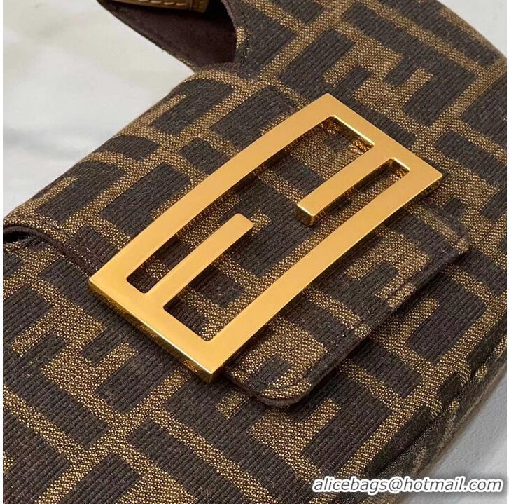 Specials Grade FENDI FF Fabric Shoulder bag FF10592 brown