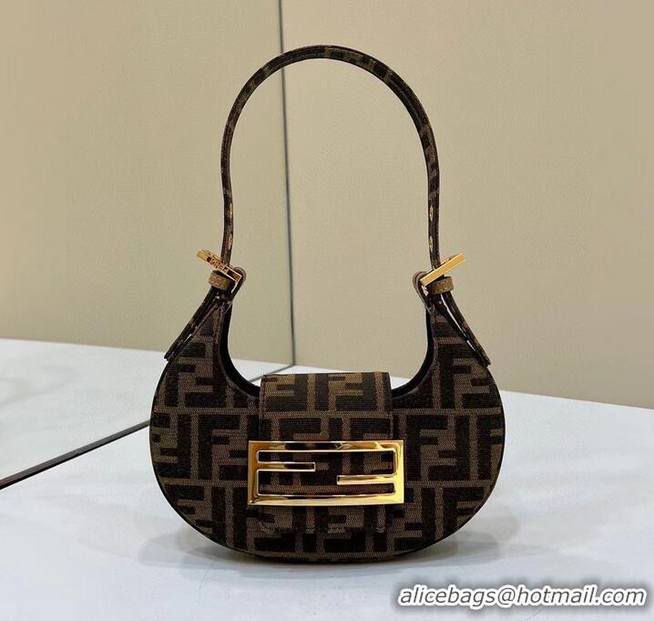 Specials Grade FENDI FF Fabric Shoulder bag FF10592 brown