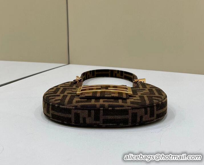 Specials Grade FENDI FF Fabric Shoulder bag FF10592 brown