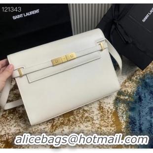 Luxurious SAINT LAURENT MANHATTAN SHOULDER BAG IN BOX SAINT LAURENT LEATHER 5792710 BLANC VINTAGE