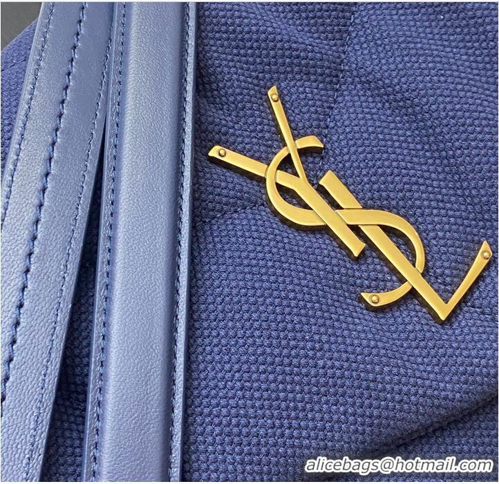 Trendy Design SAINT LAURENT LOULOU LARGE CHAIN BAG IN CANVAS 577475 BLUE