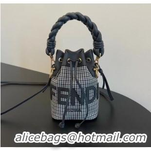 Famous Brand Fendi MON TRESOR mini-bag 8BS010A3 black&white