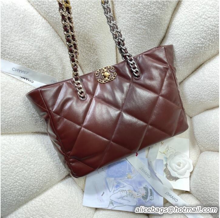 Well Crafted CHANEL 19 SHOPPING BAG 3660 Burgundy