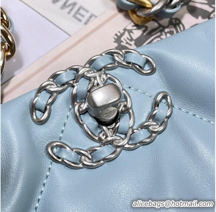 Good Product CHANEL 19 SHOPPING BAG 3660 sky blue